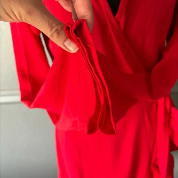 Princess Polly, Agnetha, red, wrap style, mini dress, US 8, NWT - Picture 6 of 12